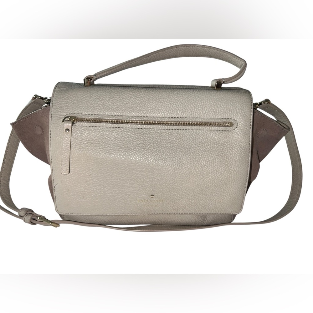 Kate Spade New York Matthews Drive Anderson Satchel Bag – Nude Leather & Suede